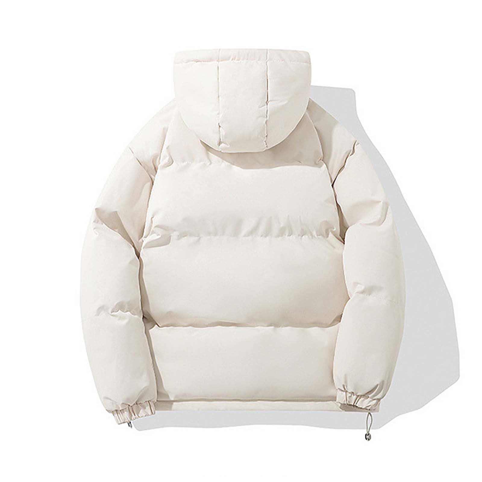 Piumino Uomo Invernale - Giubbotto Imbottito Fodera Caldo Giacca in Pile Felpa con Cappuccio e Zip Elegante Giubbino Cappotto Lana a Maniche Lunghe Antivento,per All'aperto