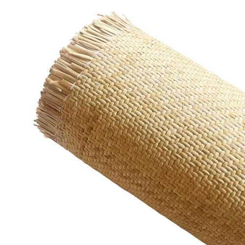 RHUIRKF 40cm de Largeur, Naturel Rouleau de Cannage Rotin pour Meuble, Rouleau Sangle Cannage Pré-tissée Ouverte, Cannage Rouleau de Toile Tissu en Rotin pour Chaise Armoire Bricolage(35x100cm)
