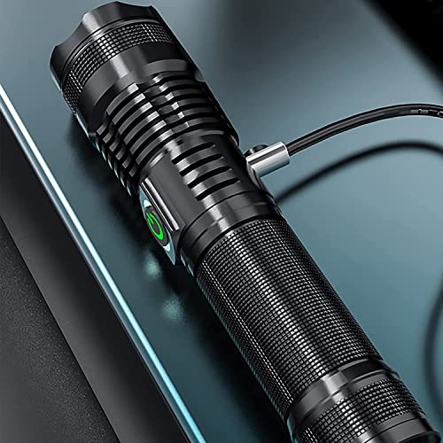 Xurleq Led Rechargeable Flashlight 600000 High Lumen, Brightest Zoomable Tactical Flashlights With Batteries, Waterproof Powerful Handheld Flash Light For Outdoor Camping Hiking Biking, 5 Light Modes #TOP3