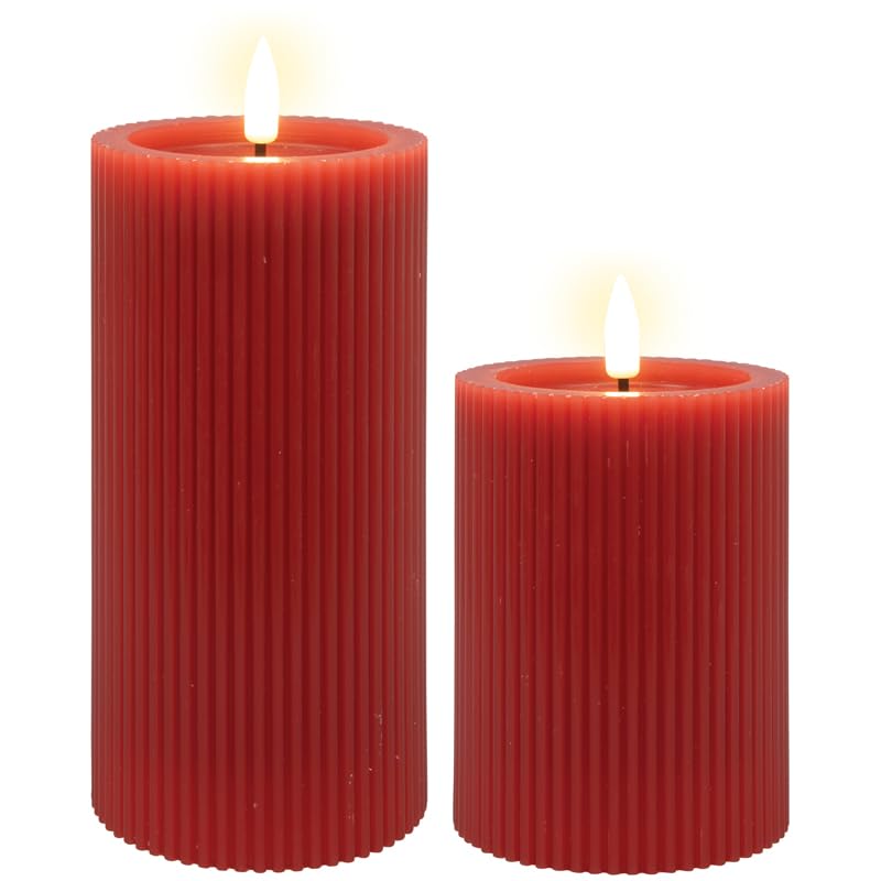 Carson Candela a coste, 2 pezzi, diametro 7,6 cm, rosso