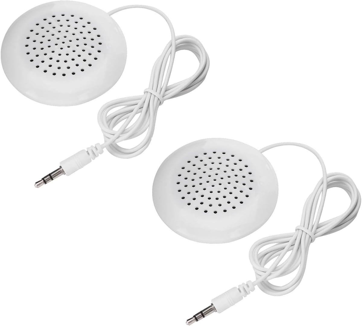 Yoidesu 2 Piezas Mini Altavoz, Altavoz DIY de 3,5 mm con Sonido estéreo, Altavoz Debajo de la Almohada, Altavoces portátiles de Entrada de línea Altavoz HiFi para MP3, MP4, Reproductor de CD, teléfono móvil