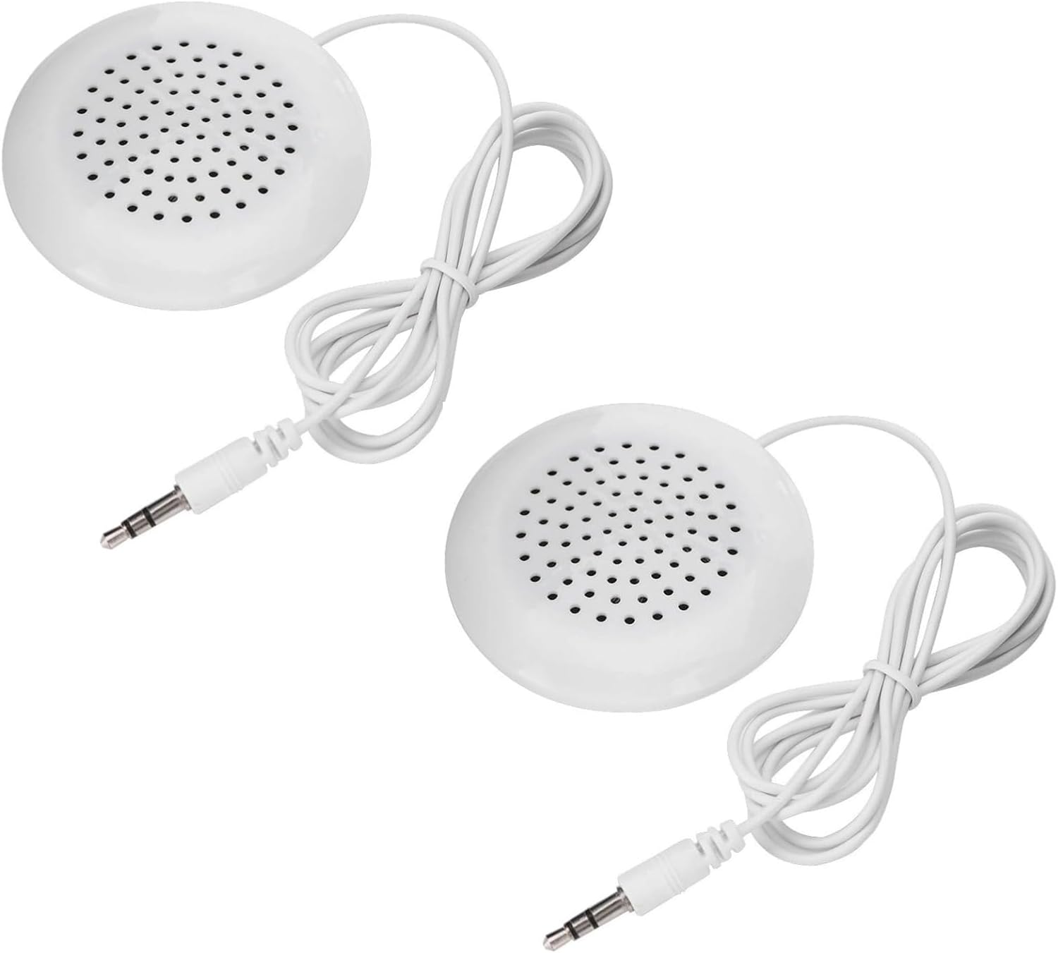 Yoidesu 2Pcs Mini Speaker, 3.5mm DIY Speaker with Stereo Sound, Under Pillow Speaker, Portable Line in Speakers HiFi Speaker for MP3, MP4, CD Player, Mobile Phone