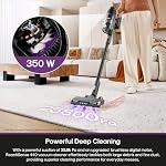 Eureka Cordless Vacuum Cleaner Powerful for Hard Floor and Pet Hair, Lightweight Portable Convenient Cordless Stick and Handheld Vacuum LED Headlight, Black, ReactiClean NEC440BK w/Anti-Tangle Brush
