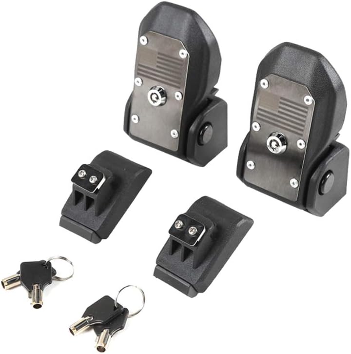 YOCTM Anti-thief Locking Hood Look Catch Latches Kit For Jeep Wrangler JL 2018 2019 2020 2021 2022 2023 2025 Gladiator JT Accessories