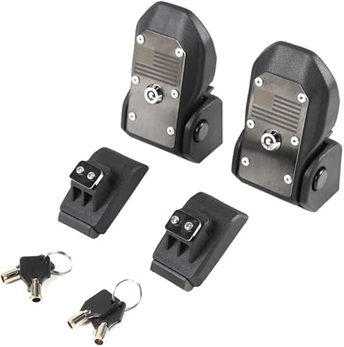 Miniatura 6 de YOCTM Pestillos de capó para Jeep Wrangler JL JLU 4XE Rubicon Sahara Sport Gladiator JT 2018-2023 Kit de cierre de capó con llave antirrobo (bandera