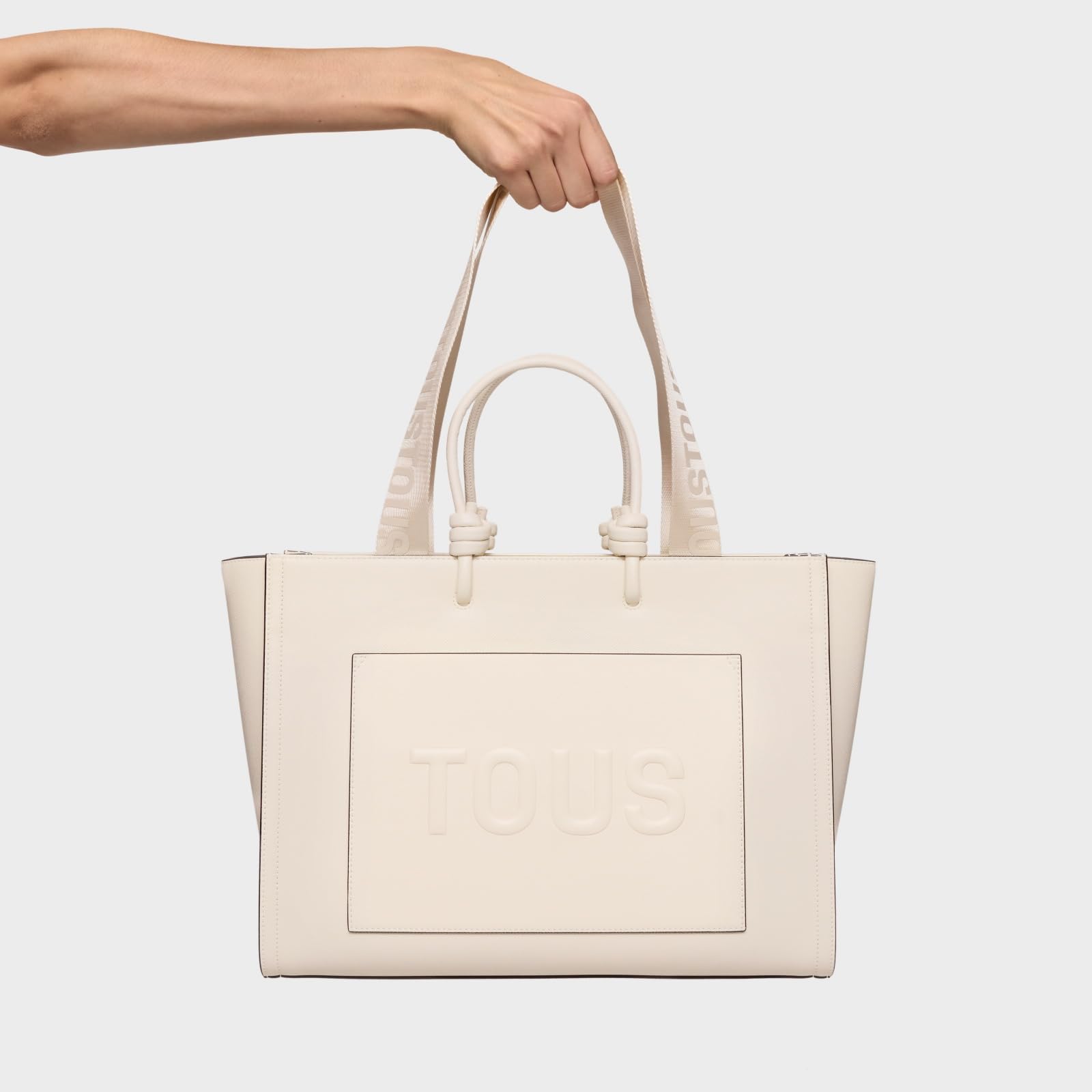 TOUS Shopper Grande Amaya Beige, Para Mujer, Medidas 30 x 40 x 17 cm, Colección Tous La Rue New