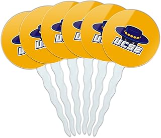 UC Santa Barbara Secondary Logo Cupcake Picks Toppers Decoration Set of 6