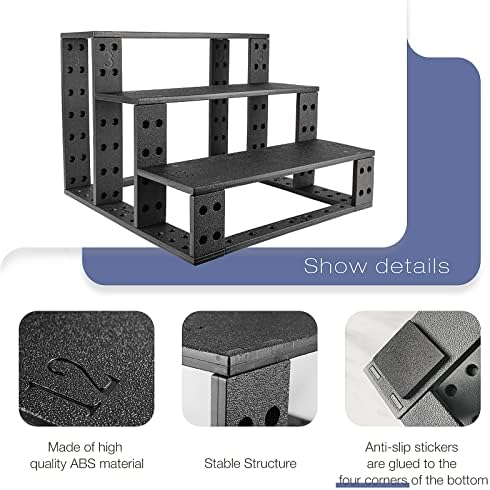 NAMSAN Dog Steps Dog Stairs 3-Steps Pet Stair for Bed Sofa Easy to Assemble Ramp for Dog/ Cat
