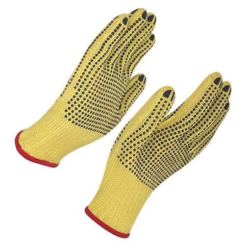KieTeiiK Gants de protection contre les brûlures et les brûlures - Fonction d'extinction automatique - Soudage et fabrication - Gants industriels robustes respirants et confortables