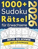 1000+ Sudoku Rätsel für Erwachsene:: Mittel bis schwer mit Lösungen | Sudoku Block mit kniffligen Rätseln, inklusive Lösungen, hilfreicher Tipps und 2 Schwierigkeitsstufen