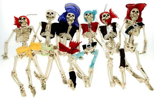 Amazon.com: Seasons Designs 16-Inch Hanging Skeleton 6-Pack : Home ...