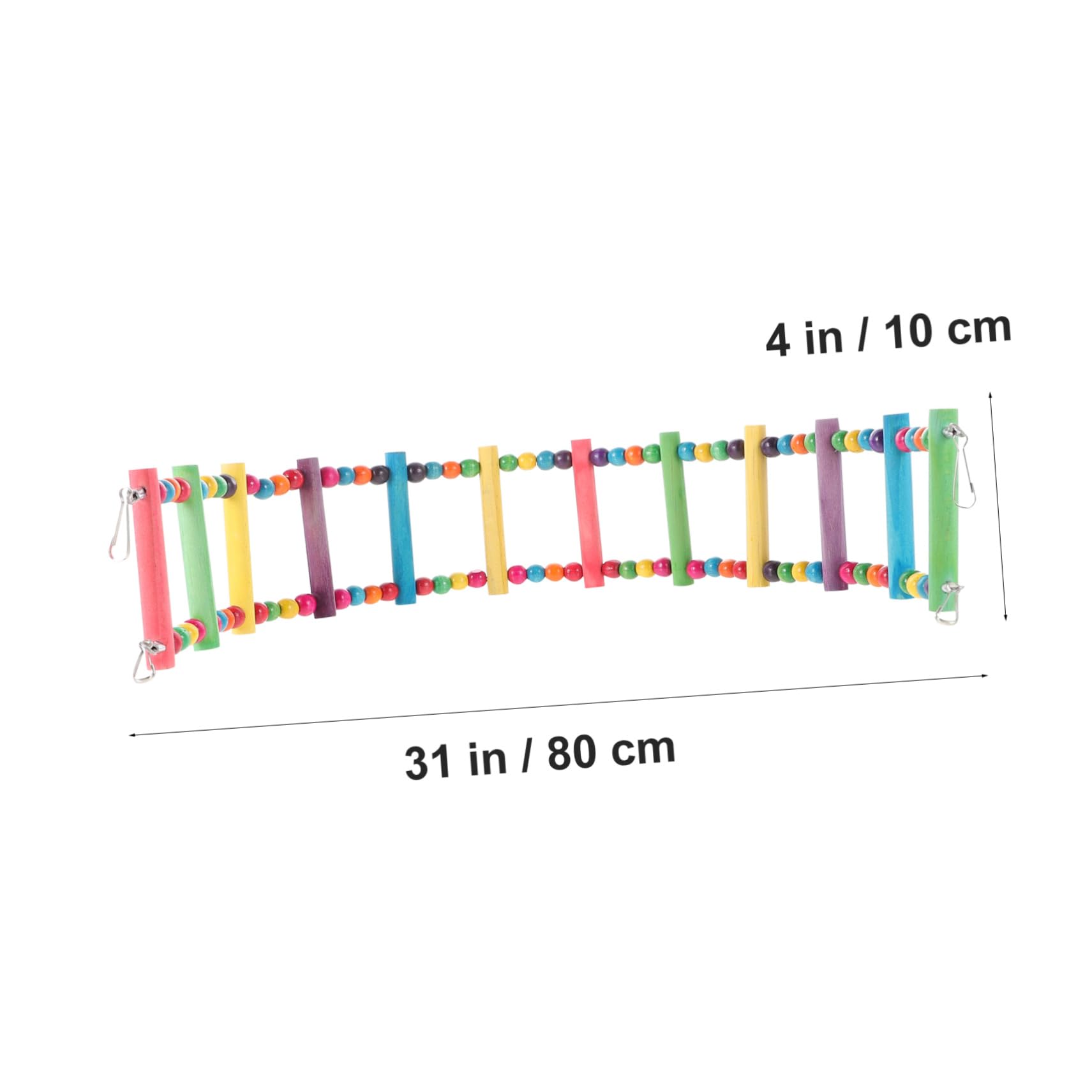 HAPINARY Parrot Swing Toy Bird Ladder for Budgies 12 Step Ladder for Parrots Natural Wood Random Color