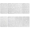 NouveLife Lot de 8 Pochoir Chiffre et Letter Pochoir Alphabet Peinture Réutilisable Souple Majuscule Minuscule Caractère de 1 à 3 cm pour Scrapbooking Carte d’Anniversaire Décoration Murale
