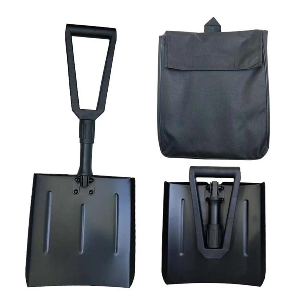Rascador de hielo para coche Pala De Nieve De Emergencia Para Coche, Pala De Nieve Plegable Aluminio, Pala Utilitaria Deportiva Ligera Con Bolsa Para Coche Camping Al Aire Libre Rascadores de hielo pa