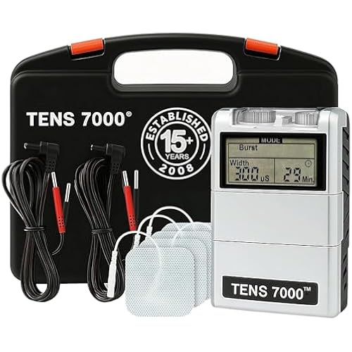TENS 7000 Digital TENS Unit with Accessories - Muscle Stimulator Machine for Back Pain Relief, Sciatica, Neck, Nerve, Shoulder, Hip, Elbow, Muscle Pain Relief