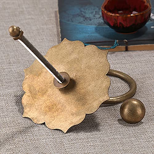 Aldaba de puerta vintage de bronce auténtico con acabado artesanal retro para entradas 3