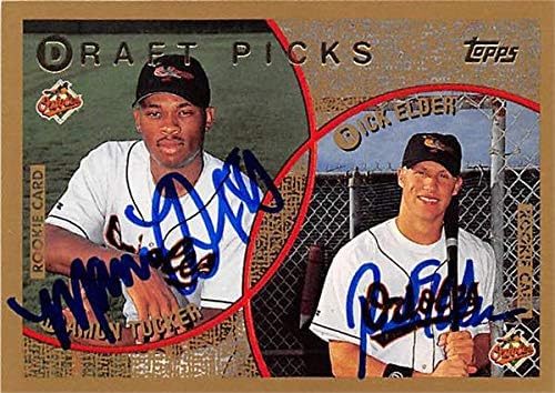 Rick Elder and Mamon Tucker autographed baseball card (Baltimore Orioles FT) 1999 Topps #217