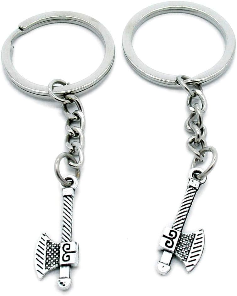 100 Pieces Keyring Keychain Wholesale Suppliers Jewelry Clasps H5HQ4U Axe Hatchet