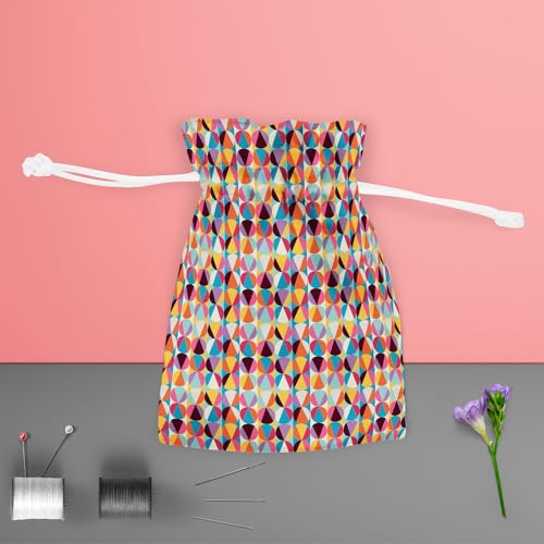 Image of ArtzFolio Geometric Ornament D1 | Pouch Wrist Potli Bag | Bag for Weddings & Casual Parties