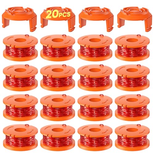 VOSOIR WA0010 20 Pack Replacement Line Spools for Worx Trimmer 0.065" 10ft Weed Eater