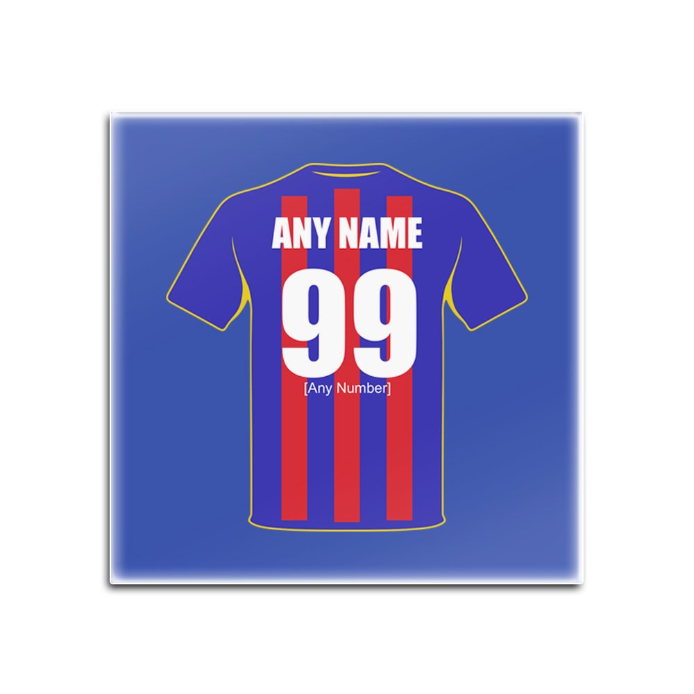 UNIGIFT Personalised Gift - Crystal Palace Square Gloss Hardboard Coaster (Football Club Design Theme, Colour Options) - Any Name/Message on Your Unique Mat Pad - The Eagles Glaziers