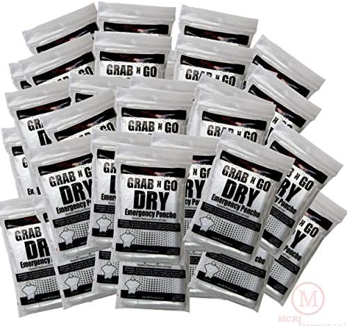 MCR Medical 50 Pack Clear Rain Ponchos