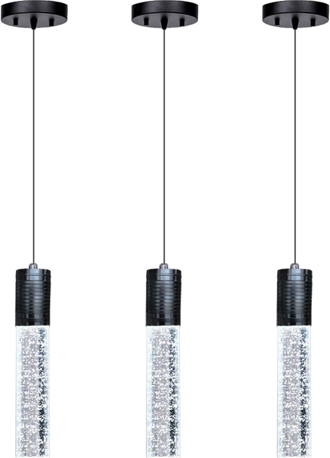 3 luces independientes de la isla de la cocina del comedor, lámparas