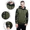 MANLUODANNI Men's Pullover Hoodies Hooded Sweatshirt Camo Patchwork Top Casual Hoody with Kangaroo Pocket Army Green XXL #2