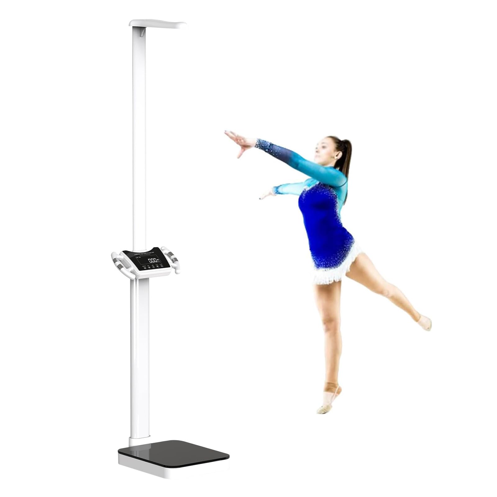 Báscula Médica Profesional, Analizador De Grasa Corporal Multifuncional con Pantalla Táctil Led, Conexión Bluetooth Inteligente Y Rango De Peso De 3 A 200 Kg, B
