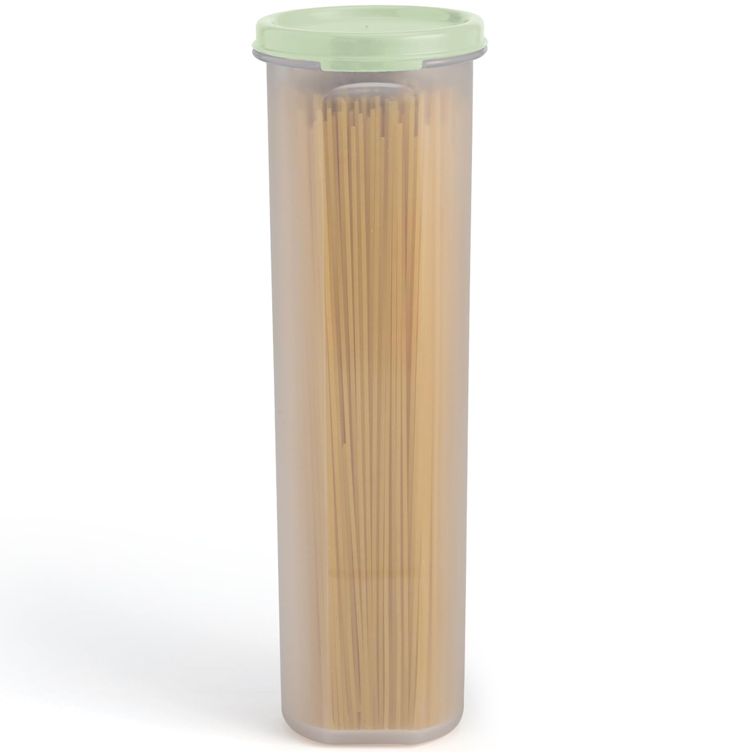 Tall Clear Spaghetti Pasta Container Storage With Lid.Multi-Purpose Kitchen Pantry Organization And Food Storage For Noodles Beans Straws - Airtight Leakproof Spaghetti Keeper BPA Free 37 oz.