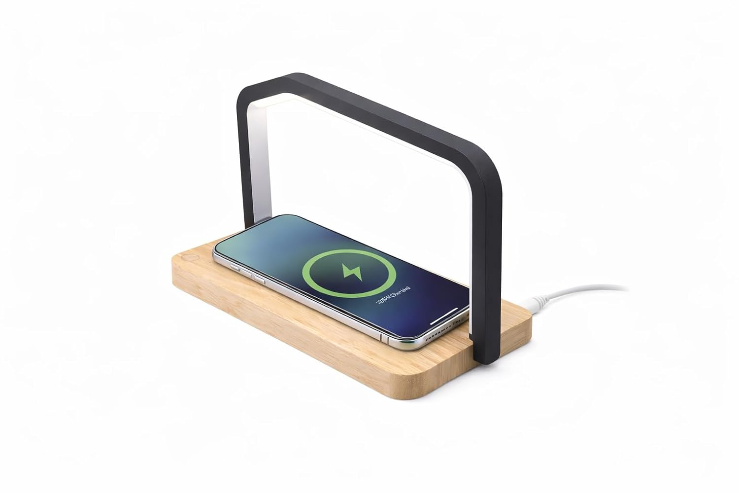 Bedside Lamp with 10W Wireless Charger | Touch Control Dimmable Night Light with Alarm Clock | Wake Up Light Sleep Aid for Babies & Adults | 3 Brightness Levels Table Lamp