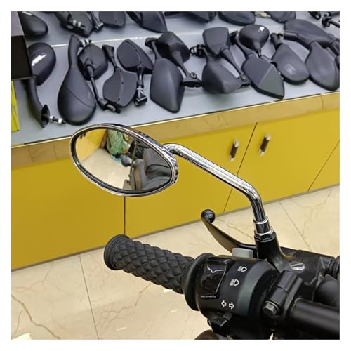 Espejos retrovisores universales de cristal convexo y rosca de 10mm para moto y electromóvil 5