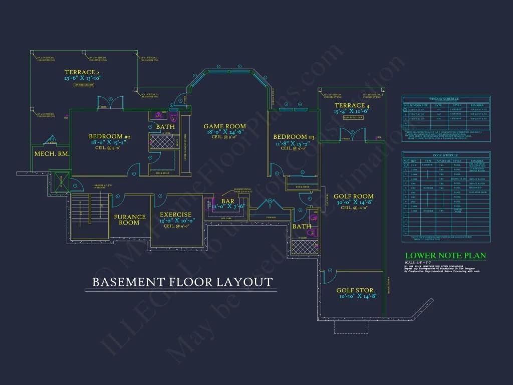 19-1853 HOUSE PLAN - Elegant House Plan with Detailed Floor Blueprint and CAD Designs