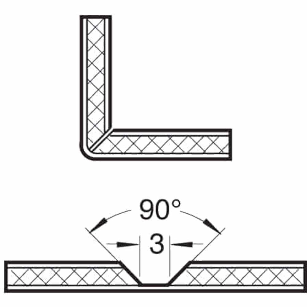 Trend Fresa V 45° Alucobond Ø13x10 mm, gambo 1/4"