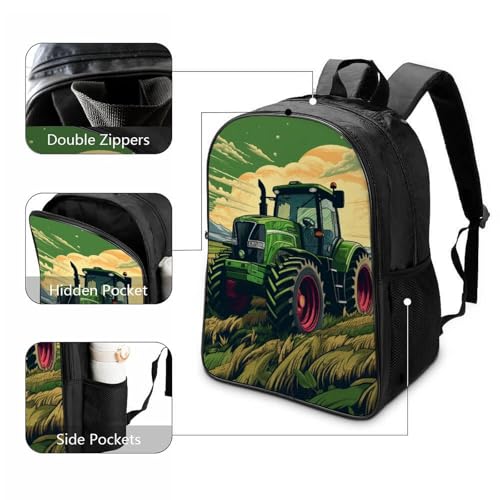Mochila de primaria con tractor 3D para evitar dolor de espalda en niños 3