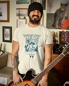 Camiseta Weezer Rock Music Band & Logo Estilo Vintage Adulto Manga