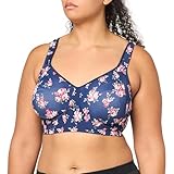 Avenue PLUS SIZE BRA SOFT CARESS PRT IN NAVY FLORAL, SIZE 38DD