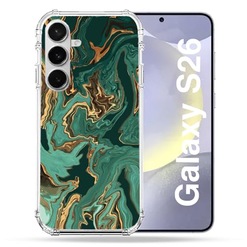 Coque Samsung S26 marbre vert renforcée antichoc