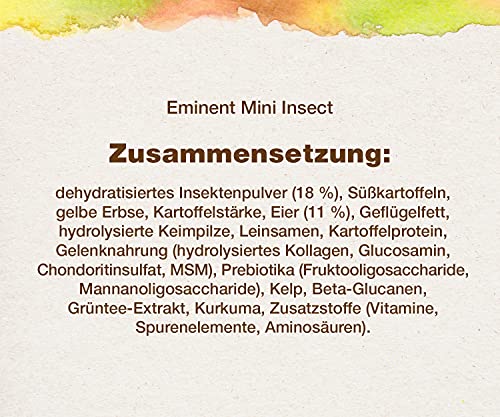 Eminent Mini | Hundefutter mit Insekt | Trockenfutter für Hunde Toy- und Mini- Rassen | Getreidefrei | Hypoallergenes | 1x 2kg