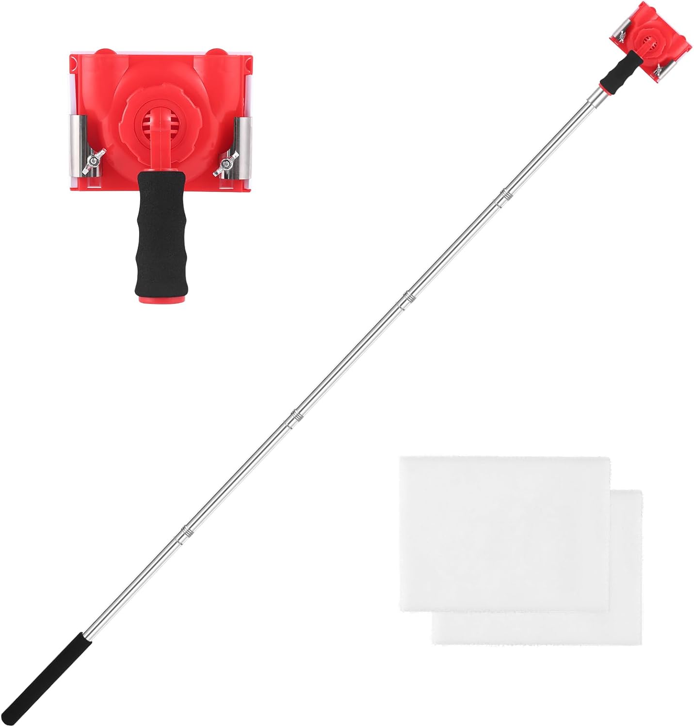 Paint Edger Tool for Walls & Ceilings,74"Rod Professional Edge Cutting Tool | Professional Edge Cutting Tool with 2 Replaceable Painter Pads, No-Drip Corner Paint Pad for DIY & Pro Painting Projects