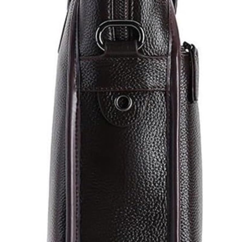 Nordic Men's Diagonal Cross Bag Horizontal Briefcase Shoulder Genuine Leather Bag for Office Commute 6