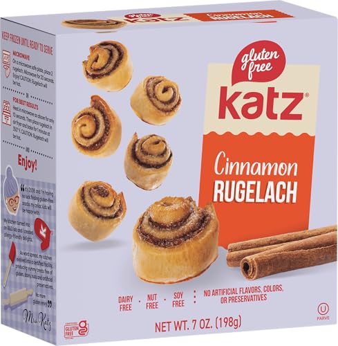 Katz Gluten-Free Variety Pack. English Muffins, Pumpkin Spice Donuts, Soft Pretzel Nuggets, Challah Bread, Cinnamon Rugelech & Chocolate Frosted Donuts. Dairy, Nut, Soy & Sesame Free (6pk)