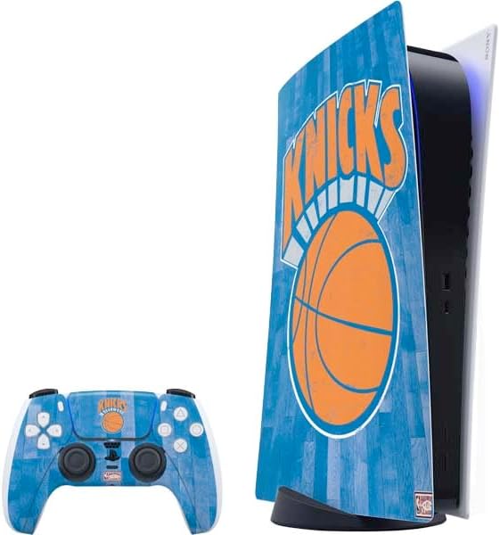 Vista 17 de Skinit Decal Gaming Skin Compatible with PS5 Bundle - Officially Licensed NBA New York Knicks Black Secondary Logo Design Negro - DSTKNI03