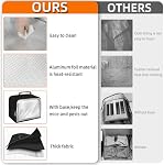 Toaster Cover with Base for 2 Slice Wide Slot,Toaster Cover with Aluminum Foil Lining Compatible with Cuisinart/BELLA/Black and Decker 2 Slice Toaster,Cover only