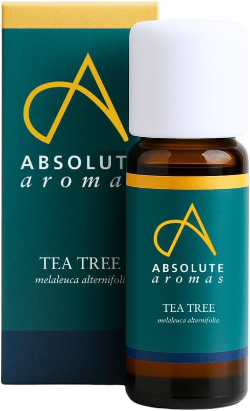 Absolute Aromas Tea Tree Essential Oil 10ml - Pure, Natural, Undiluted, Cruelty Free and Vegan – for Aromatherapy, Diffusers and Face, Hair, Skin and Nail Care