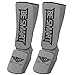 Be Smart Kids, Adults, Youth, Men and Women Muay Thai MMA Kickboxing Shin Guards, Instep Guard Training, Sparring Protective Gear Equipment Shin Kick Pads (Gray Black, XXS (9 to 13 Years))