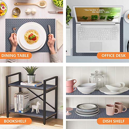 Stahom UK-XGW-30150-GRAY Shelf Liners For Kitchen Cabinets Refrigerator Liners Waterproof & Oil-Proof Kitchen Cupboard Liner Plastic Drawer Mats Eva Material Non Adhesive Fridge Liner thumb #1