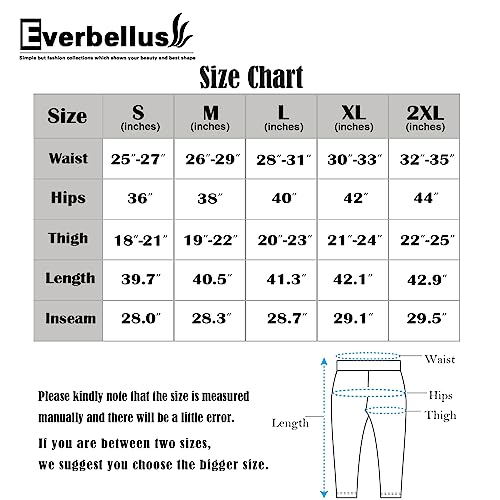 Everbellus Mujeres PU Leggins Cuero Skinny Elásticos Pantalones Negro XL