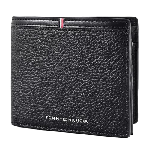 トミーヒルフィガー ヨーロッパ輸入モデル TOMMY HILFIGER 二つ折り財布 小銭入れ付き メンズ CORP CC FLAP AND COIN ブラック AM0AM13969 BDS BK [並行輸入品]