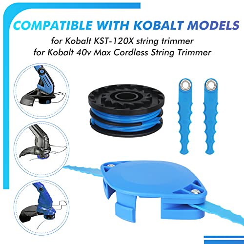 Bobine de fil de débroussailleuse haute résistance THTEN 5,2 m compatible Kobalt 40 V 2 mm
